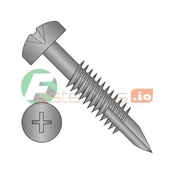 Newport Fasteners Wood Screw, #6, 1-1/2 in, Black Oxide Steel Pan Head Phillips Drive, 6000 PK 619236 - main